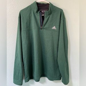 Adidas Golf Green Quarter Zip Pullover Sweater